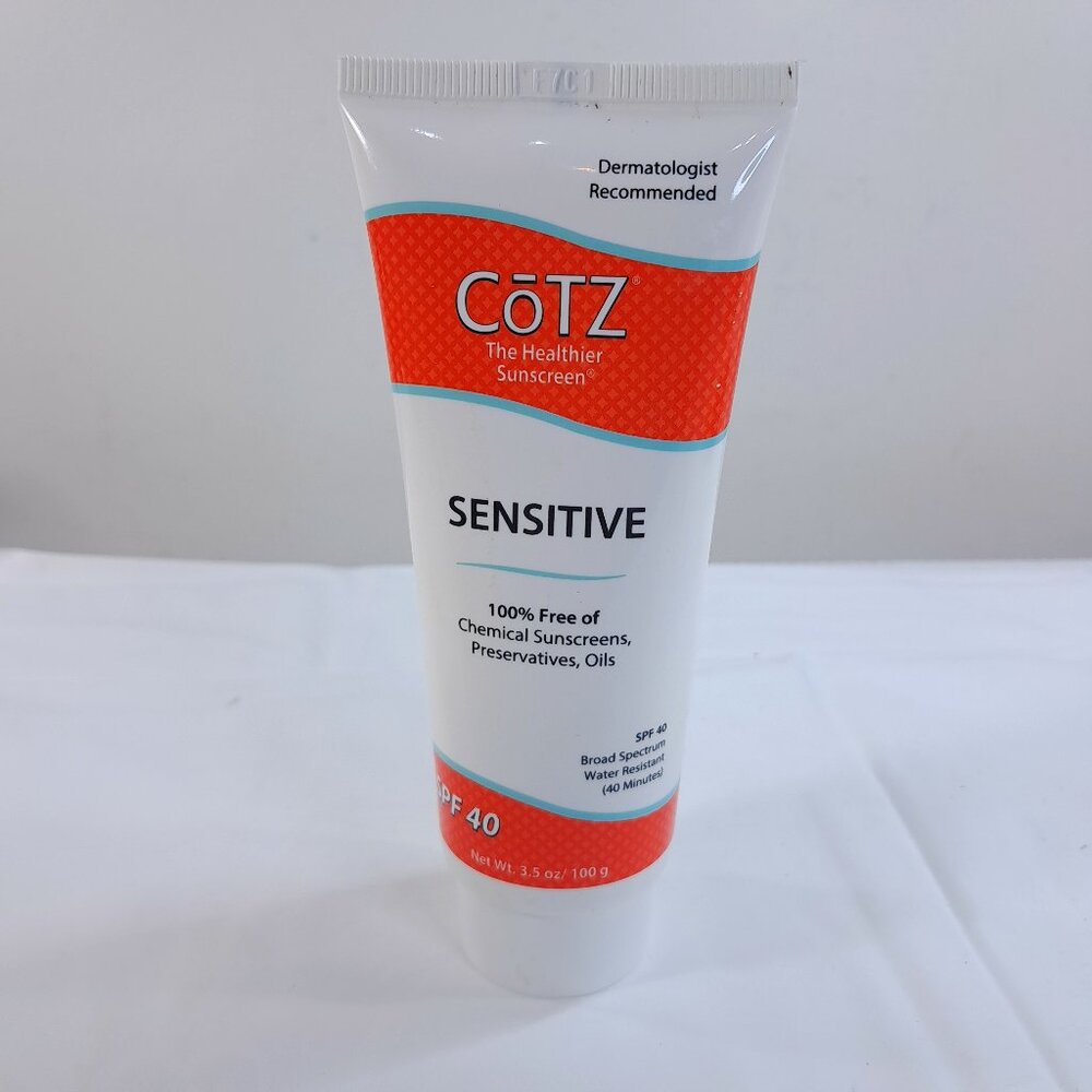 Cotz the Healthier Sunscreen lotion for‎ Sensitive Skin Spf 40 3.5 oz exp 03/20
